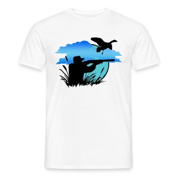 to hunt night - Männer T-Shirt - Weiß - Vorne - AI Model Male 178 dark (178cm)