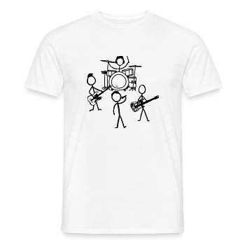 Tape. Music. Outline. - Men's T-Shirt - white - Front - AI Model Male 178 dark (178cm)