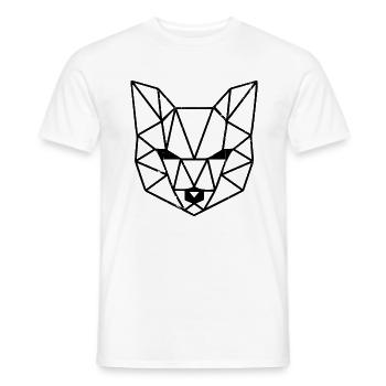 Fox. Geometrical. - Men's T-Shirt - white - Front - AI Model Male 178 dark (178cm)
