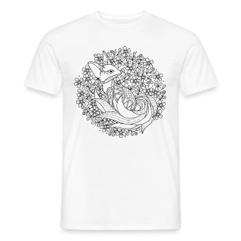 Fox. Fox. Mandala style. - Men's T-Shirt - white - Front - AI Model Male 178 dark (178cm)