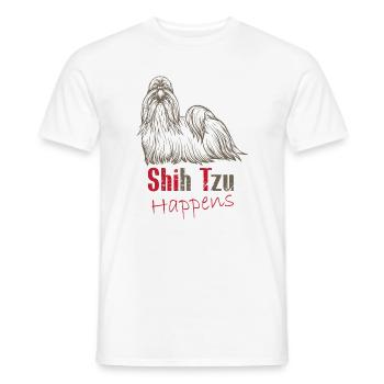 Shit happens - Männer T-Shirt - Weiß - Vorne - AI Model Male 178 dark (178cm)
