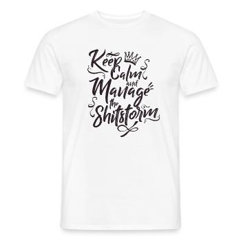 Keep calm - T-shirt homme - blanc - Devant - AI Model Male 178 dark (178cm)