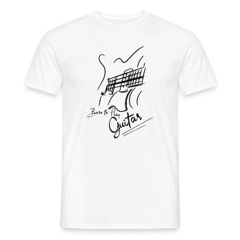 Gitarrenspieler - Männer T-Shirt - Weiß - Vorne - AI Model Male 178 dark (178cm)