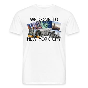 New York City USA Amerika America Stadt Skyline - Männer T-Shirt - Weiß - Vorne - AI Model Male 178 dark (178cm)