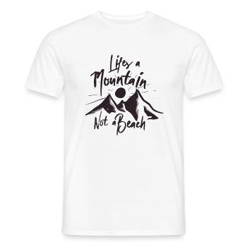 Life - Mountain - Mountains - Men's T-Shirt - white - Front - AI Model Male 178 dark (178cm)