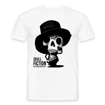 Skull Fiction Totenkopf Schädel - Men's T-Shirt - white - Front - AI Model Male 178 dark (178cm)