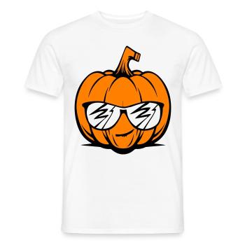 Citrouille d’Halloween drôle - T-shirt homme - blanc - Devant - AI Model Male 178 dark (178cm)