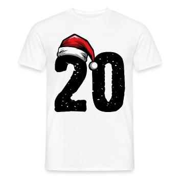 20 Numéro Noël - T-shirt homme - blanc - Devant - AI Model Male 178 dark (178cm)