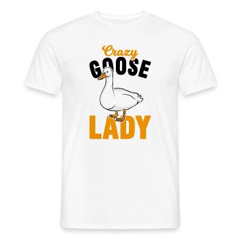 Gans Gänse Frau - Männer T-Shirt - Weiß - Vorne - AI Model Male 178 dark (178cm)