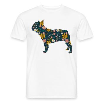 Französische Bulldogge French Bulldog Frenchie - Männer T-Shirt - Weiß - Vorne - AI Model Male 178 dark (178cm)