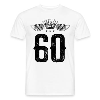 60 Number Crown - Men's T-Shirt - white - Front - AI Model Male 178 dark (178cm)