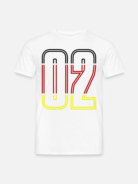 2 Zahl symbol Germany - Männer T-Shirt - Weiß