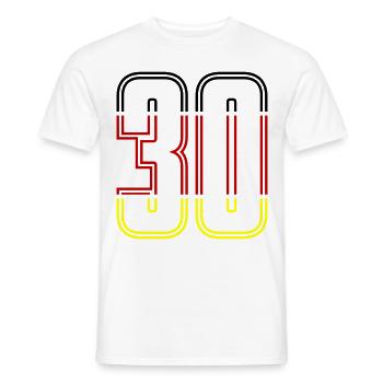 30 symbole de chiffres Allemagne - T-shirt homme - blanc - Devant - AI Model Male 178 dark (178cm)