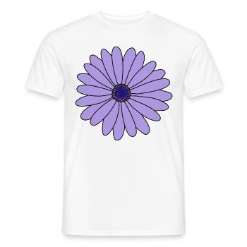 flower purple flower flower blossom floral - Men's T-Shirt - white - Front - AI Model Male 178 dark (178cm)