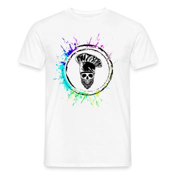Koch skull icon - Men's T-Shirt - white - Front - AI Model Male 178 dark (178cm)