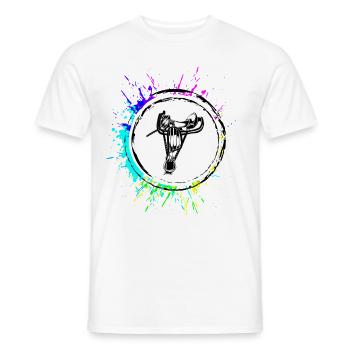 Saddle icon - Men's T-Shirt - white - Front - AI Model Male 178 dark (178cm)