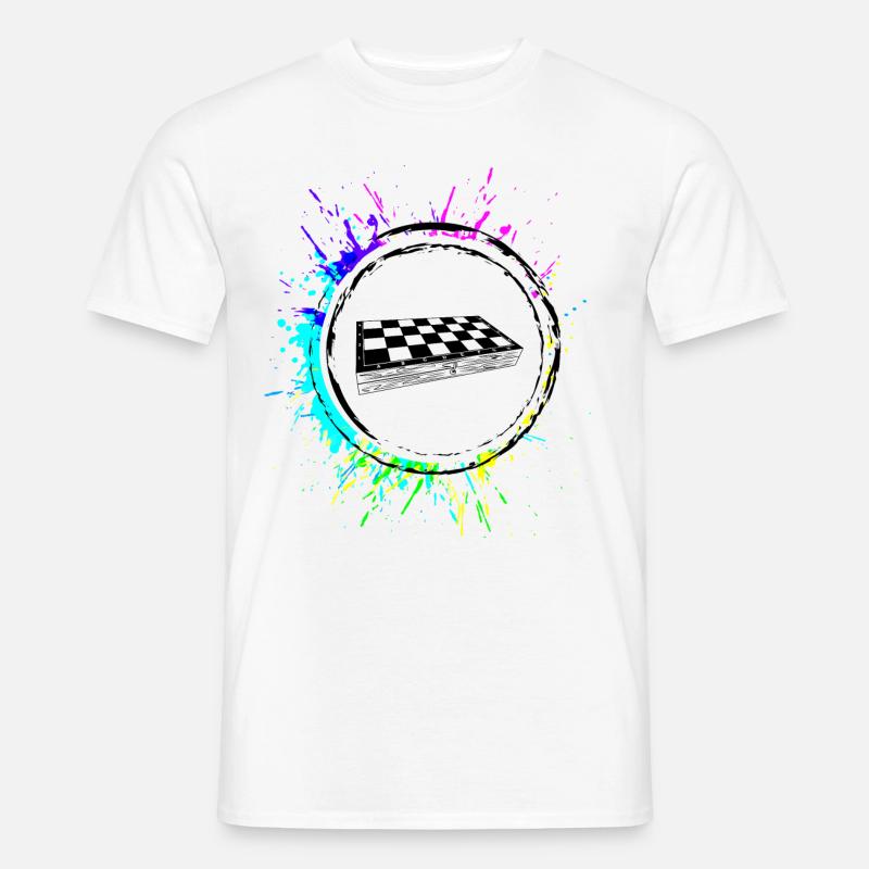 Schachbrett symbol - Männer T-Shirt - Weiß