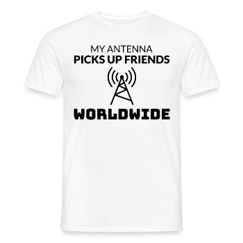 Opérateur radio amateur Fréquence des ondes radio - T-shirt homme - blanc - Devant - AI Model Male 178 dark (178cm)
