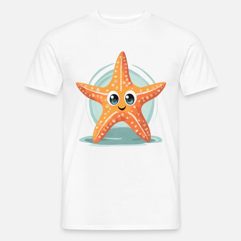 Seestern - Männer T-Shirt - Weiß