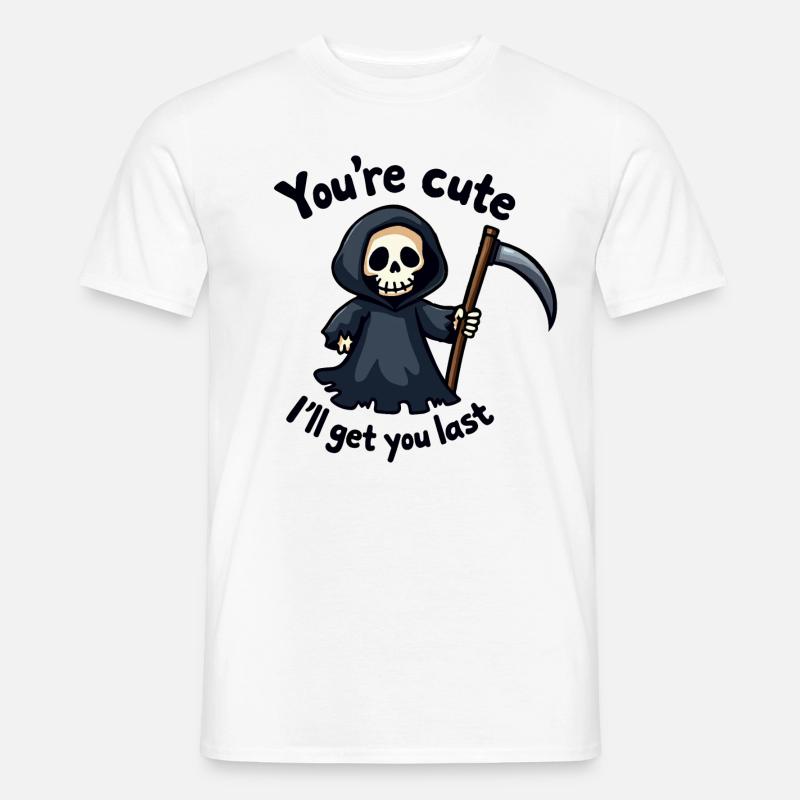 Süßer Sensenmann - Du bist süß - Männer T-Shirt - Weiß