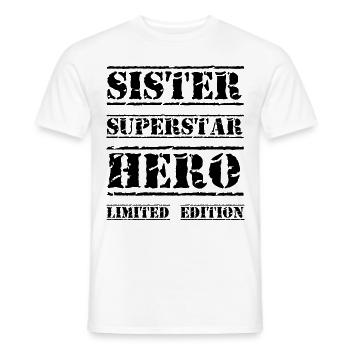 Best Sister Star Saying - Men's T-Shirt - white - Front - AI Model Male 178 dark (178cm)