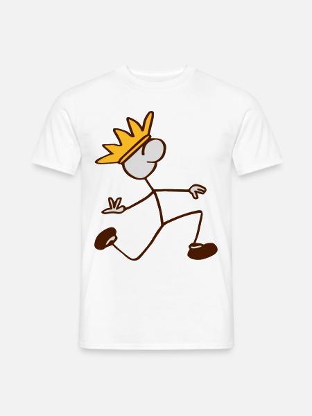 Strichmännchen - Männer T-Shirt - Weiß
