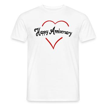 Joyeux anniversaire - T-shirt homme - blanc - Devant - AI Model Male 178 dark (178cm)