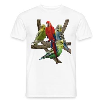 Perruque - T-shirt homme - blanc - Devant - AI Model Male 178 dark (178cm)