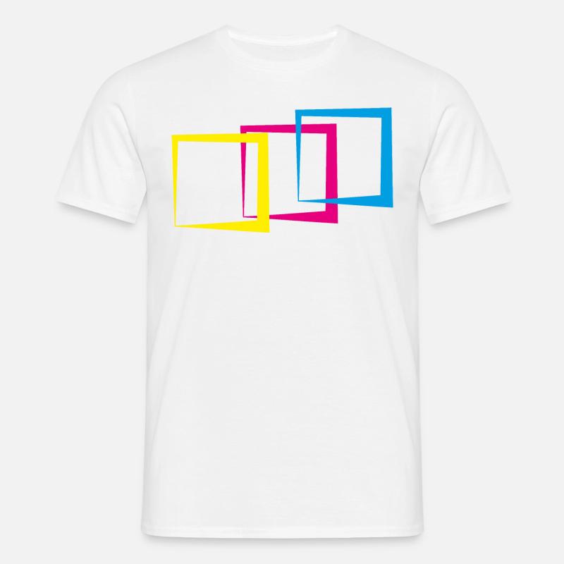 Square Square Pattern Geometry - Men's T-Shirt - white