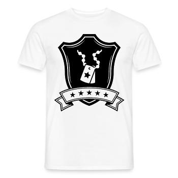 Armoiries de l’insigne - T-shirt homme - blanc - Devant - AI Model Male 178 dark (178cm)