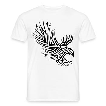 Eagle Tribal Tattoo - Men's T-Shirt - white - Front - AI Model Male 178 dark (178cm)