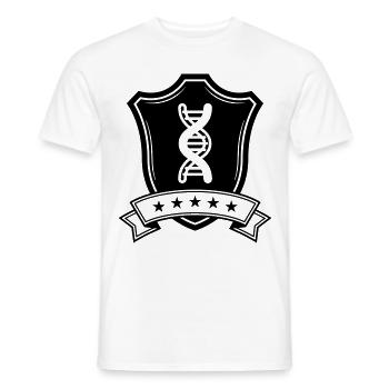 Dna Wappen - Männer T-Shirt - Weiß - Vorne - AI Model Male 178 dark (178cm)