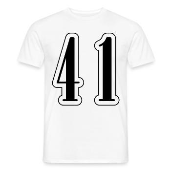 41 Symbole numérique - T-shirt homme - blanc - Devant - AI Model Male 178 dark (178cm)