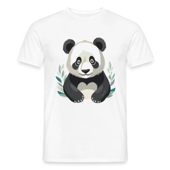 Panda triste - T-shirt homme - blanc - Devant - AI Model Male 178 dark (178cm)