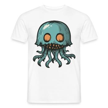 Méduse Halloween Bande dessinée drôle - T-shirt homme - blanc - Devant - AI Model Male 178 dark (178cm)