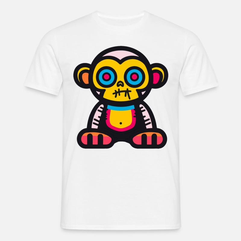 Affe Halloween Tier - Männer T-Shirt - Weiß