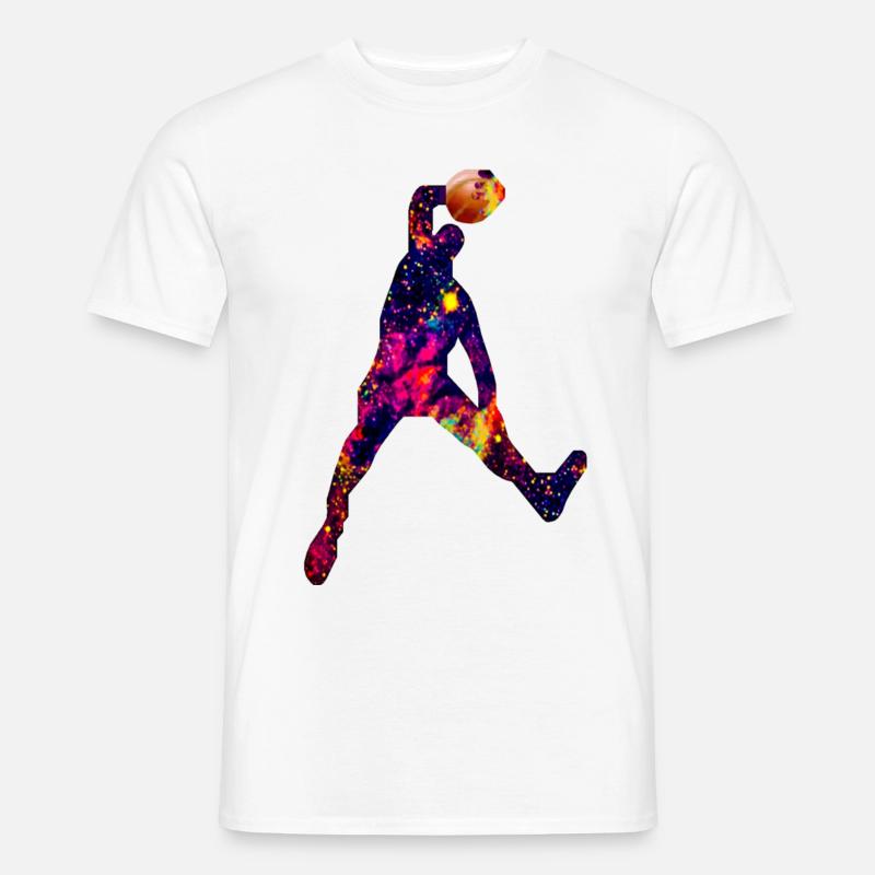 Dave Dunking Galaxy - Männer T-Shirt - Weiß