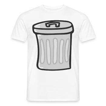 Trash - Men's T-Shirt - white - Front - AI Model Male 178 dark (178cm)