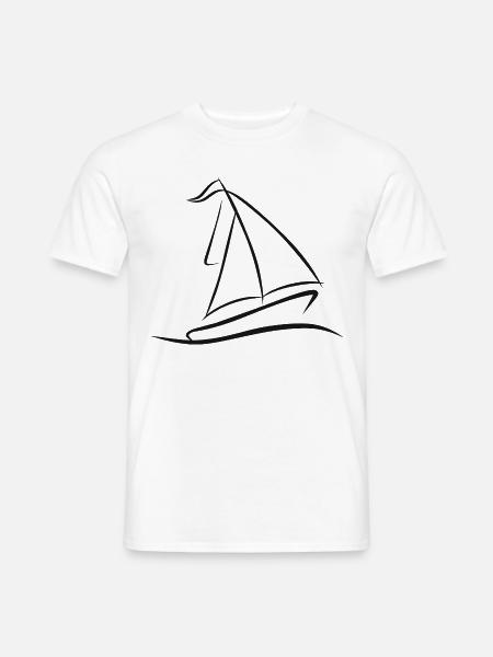 Boot Segel Schiff Segeln Segelsport Kapitän Segler - Männer T-Shirt - Weiß