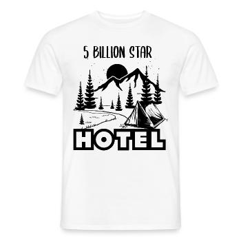 Camping sous les étoiles Camping Caravan Tente - T-shirt homme - blanc - Devant - AI Model Male 178 dark (178cm)