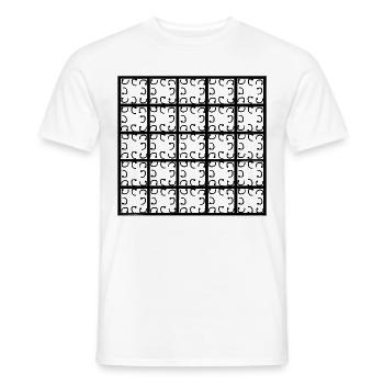 Quadratisches Dekor - Männer T-Shirt - Weiß - Vorne - AI Model Male 178 dark (178cm)