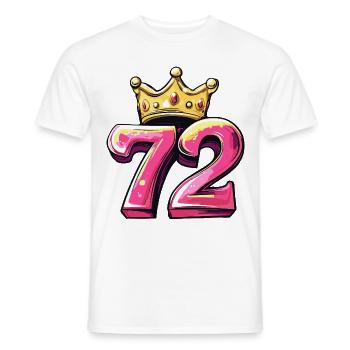 72 Zahl Krone - Männer T-Shirt - Weiß - Vorne - AI Model Male 178 dark (178cm)
