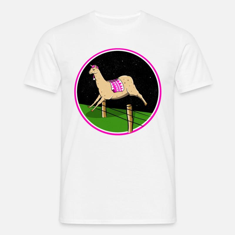 Llama sleeping - Männer T-Shirt - Weiß