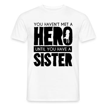 Ma soeur mon héros soeur héros - T-shirt homme - blanc - Devant - AI Model Male 178 dark (178cm)