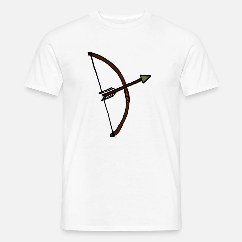 Pfeil und Bogen, Bogenschießen, Geschenkidee - Männer T-Shirt - Weiß