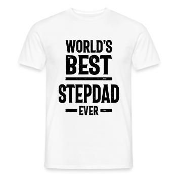 Geschenk Bester Stiefvater aller Zeiten | Stiefvater Geschenk - Männer T-Shirt - Weiß - Vorne - AI Model Male 178 dark (178cm)