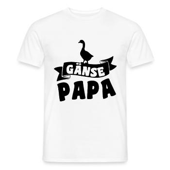 Gänse Papa - Männer T-Shirt - Weiß - Vorne - AI Model Male 178 dark (178cm)