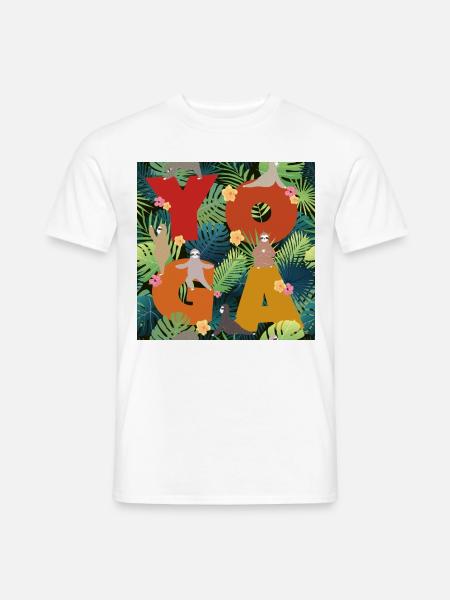 Faultieryoga, Entspannung, Natur & Meditation Faul - Männer T-Shirt - Weiß
