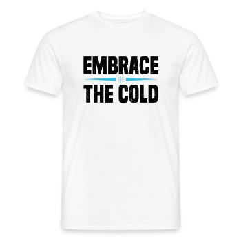 Ice Bathing Ice Cold Bathing Ice Swimming Gift - Men's T-Shirt - white - Front - AI Model Male 178 dark (178cm)
