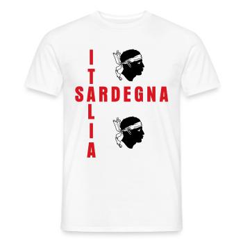Sardinien Sardegna Flag Sardinia - Men's T-Shirt - white - Front - AI Model Male 178 dark (178cm)